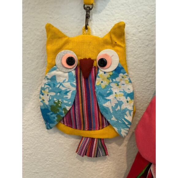 Handmade Fabric Owl Quilt Bag/Purse Snap Closure with Coin Purse - Picture 3 of 8